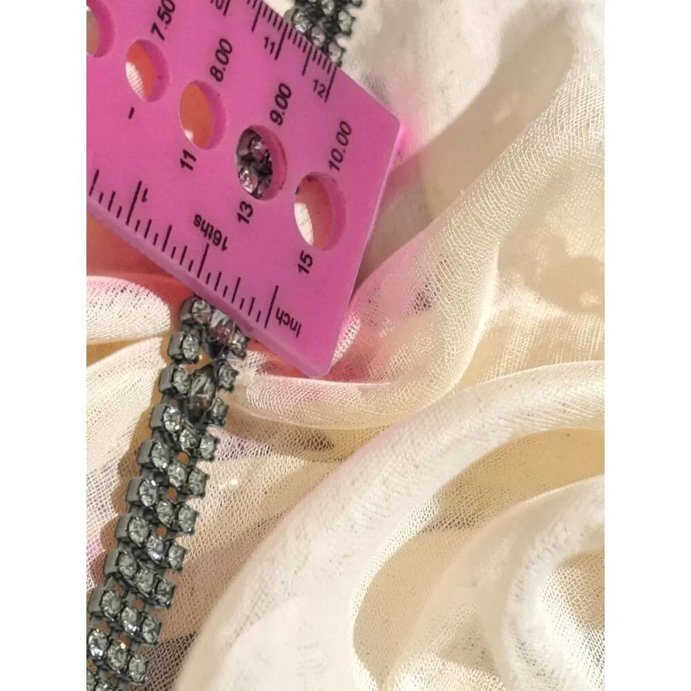 Vintage Clear Rhinestone Tennis Bracelet Multi Row Crystal Hollywood Glam